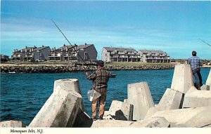 NJ, Manasquan Inlet, New Jersey, Fishing, American Post Card Co No PP-3