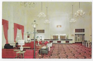 Hotel Sinton Lobby, Cincinnati Ohio 700 Spacious Rooms 1962