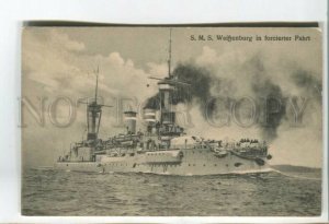 478505 WWI 1915 GERMANY Fleet Weissenburg forced drive posted military sea mail