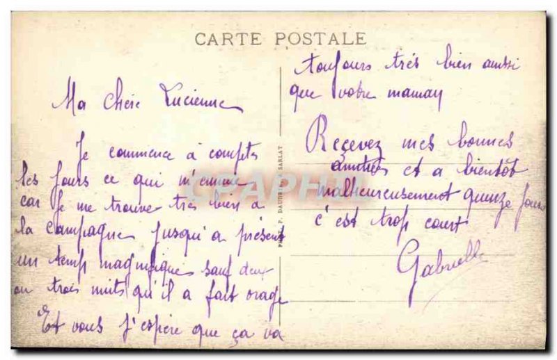 Old Postcard Feodal Dordogne Chateau Beynac La Vallee of the Dordogne and the...