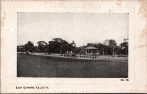 India Eden Gardens Calcutta Vintage Postcard 09.58