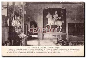 Old Postcard Chateau de Josselin The Dining Room Statue Clisson Olivier Conne...