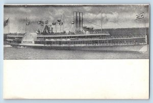 c1905's New York Steamship Hudson River Day Line New York City New York Postcard