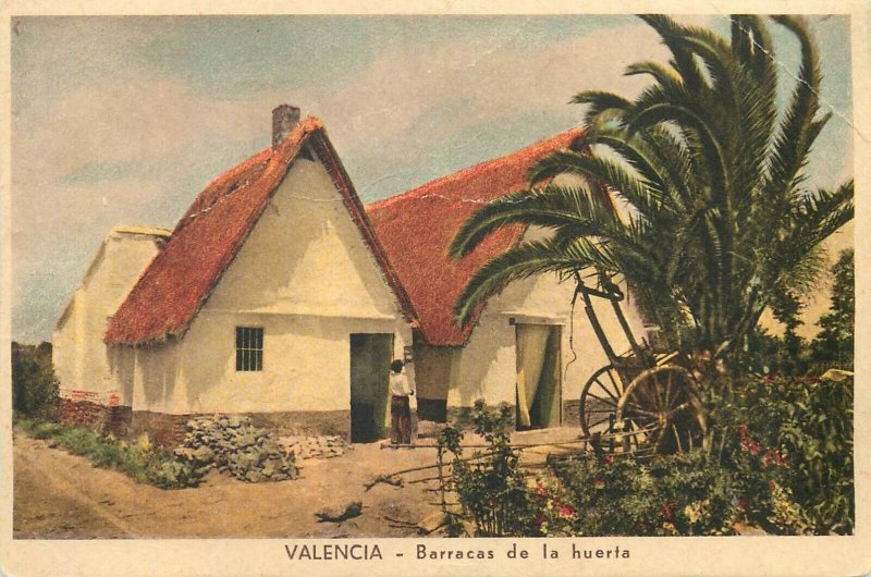 Barracas de la huerta Valencia Spain postcard