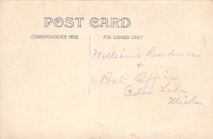 J71/ Cedar Lake Michigan RPPC Postcard c1910 Post Office Store  304