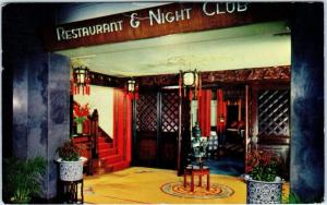 KOWLOON, HONG KONG   Nite View HOTEL MIRAMAR NIGHT CLUB  1960  Postcard