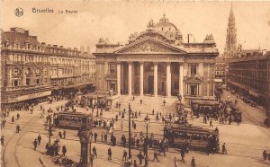 US18 Europe Belgium Bruxelles Place de Bourse et boulevard Amspach  aerial tram