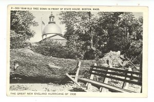 MA - Boston. 1938 Hurricane Damage in front of the State House