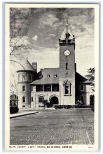 1941 Ware County Court House Building Clock Tower Waycross Georgia GA Postcard