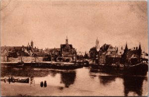 Netherlands Johannes Vermeer Gezicht op Delft Postcard 09.76