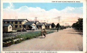 1918 Preston Rd. U.S. Army Cantonment Camp Zachary Taylor Louisville KY Postcard