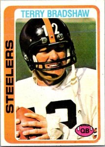 1978 Topps Football Card Terry Bradshaw Pittsburgh Steelers sk7469