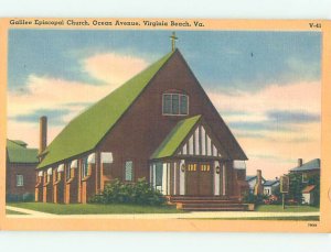 Linen CHURCH SCENE Virginia Beach Virginia VA AD1786
