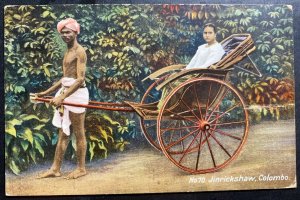 Mint Colombo Ceylon Picture Postcard Jinrickshaw