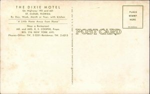 St Cloud Florida FL Motel 1950s-60s Postcard