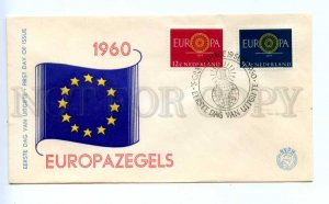 418917 NETHERLANDS 1960 year EUROPA CEPT First Day COVER
