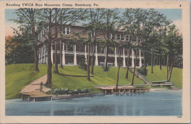 Postcard Reading YMCA Blue Mountain Camp Hamburg PA