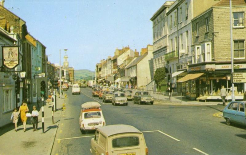 East Street Bridport looking westward Dorset England UK c1972 Postcard D18