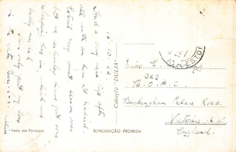 Portugal Costa do Sol Monte Estoril Partial View vintage postcard