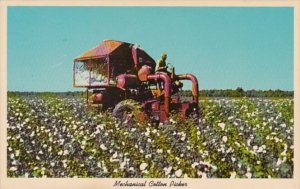 Mechanical Cotton Picker In The Southland