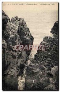 Old Postcard Island Brehat Cotes North Chasm From Peacock