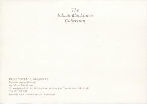 'Dove Cottage Grasmere'  Edwin Blackburn Art Signed UNUSED Repro Postcard D92