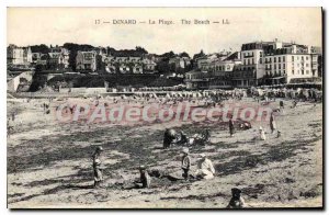 Old Postcard Dinard The Beach