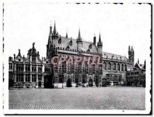 Modern Postcard Brugge Bruges Kanselarij Stadhuis en Basiliek van het