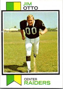 1973 Topps Football Card Jim Otto Oakland Raiders sk2580