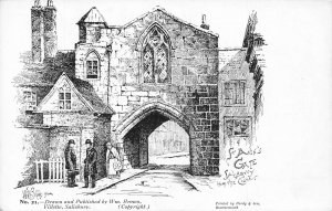 A775 England St Ann's Gate from Close Salisbury Art by Wm Brown postcard