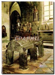 Modern Postcard Locronan Tomb Of St Ronan church interior From & # 39Eglise