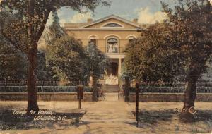 Columbia South Carolina College For Women Street View Antique Postcard K49049