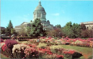 Postcard WA Olympia State Capitol - Sunken Gardens