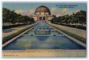 c1940's The Adler Planetarium Dome Building Grant Park Indiana Vintage Postcard