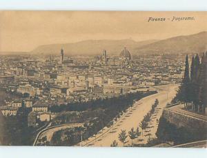 Unused Old Postcard PANORAMIC VIEW Firenze - Florence Italy F5408