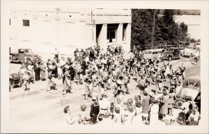 Prince Rupert BC July 1st 1947 Parade Shriners Marching Band RPPC Postcard E77