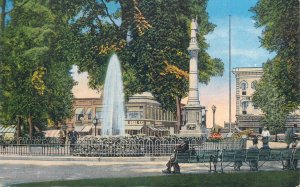 United States Elyria Ohio Ely Park fountain