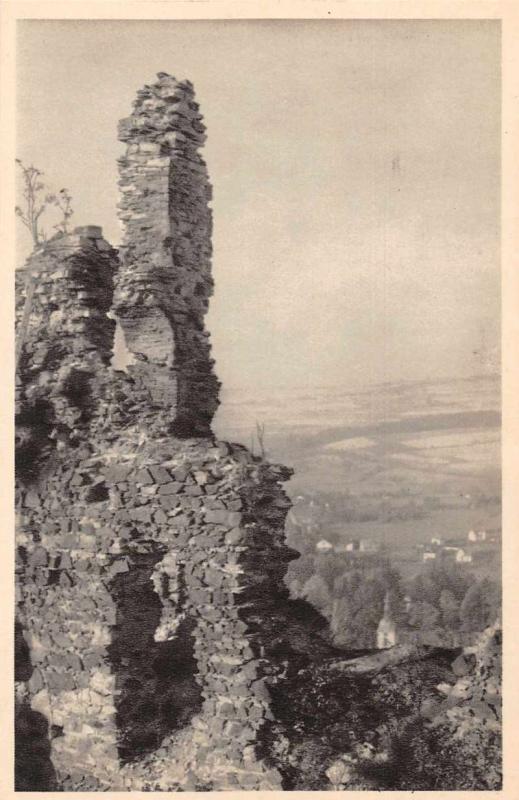 Czech Slovakia Potstejna Castle Ruins Scenic View Antique Postcard J77521