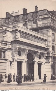 PARIS, France, 1900-10s; Le Credit Lyonnais, Rue du 4-Septembre