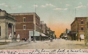 12TH STREET LOOKING EAST MIAMI FLORIDA POSTCARD 1908