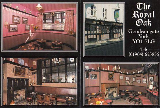 The Royal Oak Goodramgate York Restaurant Advertising Postcard