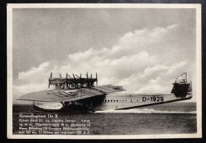 Mint Dornier DOX Giant Seaplane Real Picture Postcard Landing Scene B