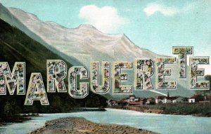 The Name Marguerete spelled out in Flowers - in 1918