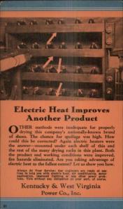 Kentucky & West Virginia Power Co Electric Heat Promo Adv Postal Card