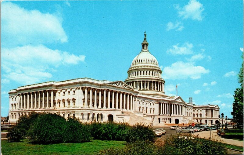 United States Capitol US Washington DC Old Cars Postcard VTG UNP Vintage Unused 