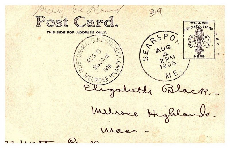 Maine Searsport , Penobscot Park  RPPC