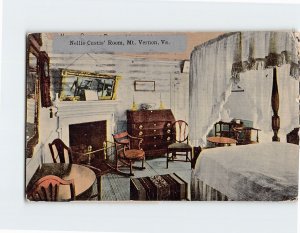 Postcard Nellie Custis' Room, Mount Vernon, Virginia
