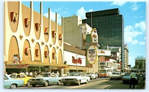 RENO, NV Nevada ~ VIRGINIA STREET SCENE ~ Nevada Club Bobby Darrin  Postcard