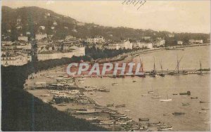 Postcard Old Cannes Panorama taken of Mont Chevalier