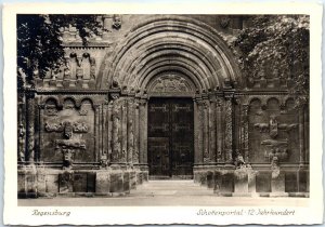Postcard - Scottish portal, 12th century - Regensburg, Germany